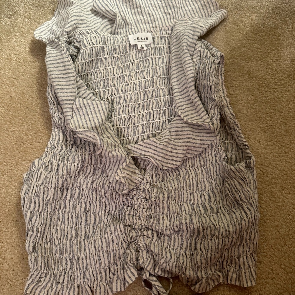 Blue and White Top